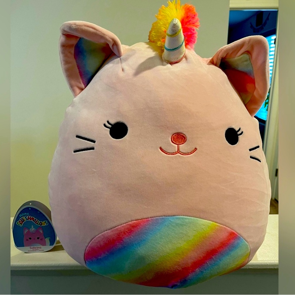 Squishmallow Sabrina The Colorful Caticorn 16in